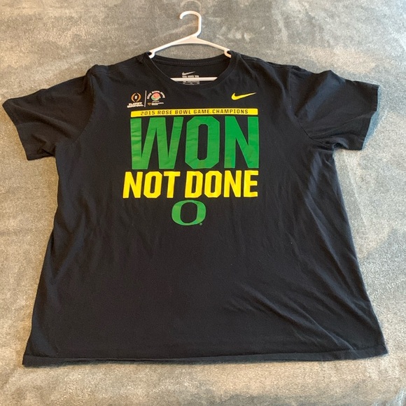 Nike Oregon Ducks Rose Bowl Champions Football 2015 T-Shirt Men’s XXL Black 2XL - Picture 1 of 6
